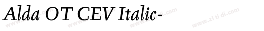 Alda OT CEV Italic字体转换